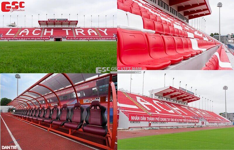 Sân vận động Lạch Tray, một trong những sân lớn nhất Việt Nam với sức chứa 30.000 chỗ ngồi.