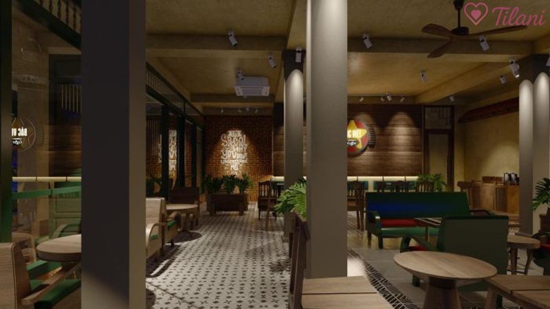 Quán cà phê có lò sưởi