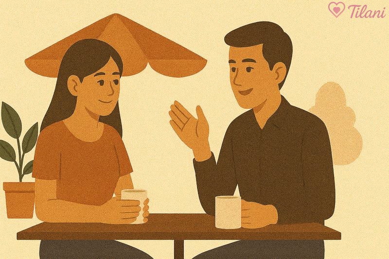 Một buổi hẹn đầu tự nhiên và thoải mái là phần thưởng cho sự đầu tư đúng cách qua tin nhắn.