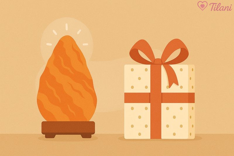 Đèn đá muối Himalaya – món quà cưới giúp mang lại năng lượng tích cực và tạo không gian ấm cúng.